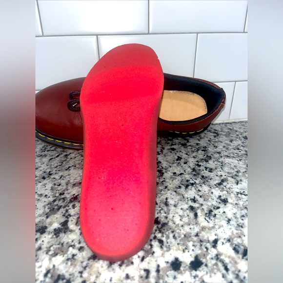 Dr. Martens 3 Eye Red Non Slip Safety Shoe M Sz 6 W Sz 7 RIGHT ONLY Amputee - Picture 4 of 6